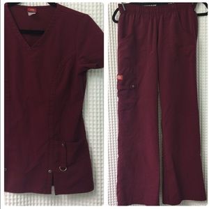 Dickies Scrub Set - Burgundy
